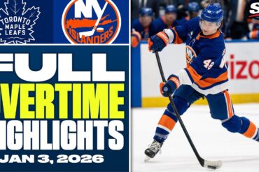 Toronto Maple Leafs at New York Islanders | FULL Overtime Highlights - January 3, 2026