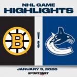 NHL Highlights | Bruins vs. Canucks - January 3, 2026