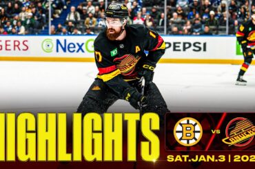 Game in 10 | Vancouver Canucks vs. Boston Bruins Highlights (Jan 3, 2026)
