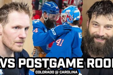 Brent Burns & Gabe Landeskog Happy After Avs 4 Goal 3rd Period In Comeback WIN @ Hurricanes