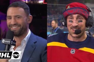 Biz & Marchand Chirp Each Other at the Winter Classic 😂 | NHL on TNT