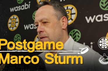 Sturm speaks with the media following 3-2 OTW @VAN