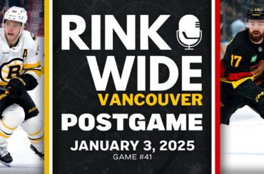 RINK WIDE POST-GAME: Vancouver Canucks vs Boston Bruins | Game #41 - Jan. 3, 2025