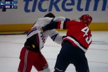 NHL Hockey fight - Tom Wilson(Capitals) vs. Sam Carrick(Rangers)