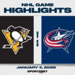 NHL Highlights | Penguins vs. Blue Jackets - January 4, 2026
