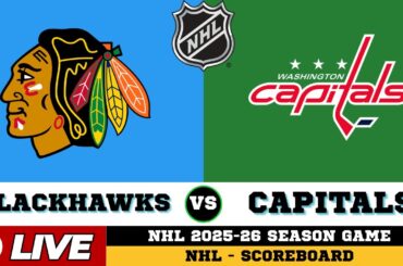 🔴LIVE : Chicago Blackhawks Vs Washington Capitals | NHL 2026 | NHL Live SCOREBOARD