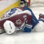 Avalanche's Gabriel Landeskog Assisted Off The Ice After Hard Collision Into Post