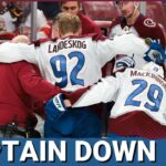Gabriel Landeskog Exits With Bad Looking Injury as Avalanche Split the Weekend Back to Back