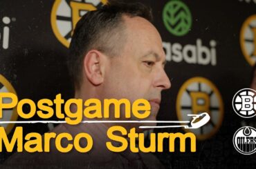 Sturm speaks with the media following 6-2 W @EDM