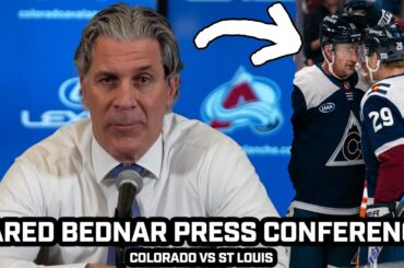 Jared Bednar JOKES & Proud After Avs DOMINATING Start in 6-1 WIN vs Blues For 15th Straight Home Win