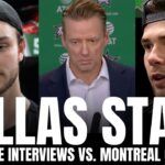Wyatt Johnston, Mavrik Bourque & Glen Gulutzan Recap Dallas Stars OT Loss vs. Montreal Canadiens