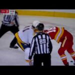 NHL Hockey fight - John Beecher(Flames)vs. Nicolas Hague(Predators)