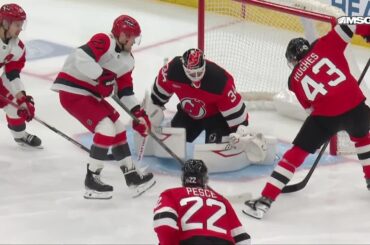 Sean Walker scores a goal against the New Jersey Devils
