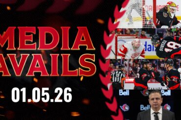 Tim Stützle, Hunter Shepard, Claude Giroux, Travis Green Postgame Media vs DET