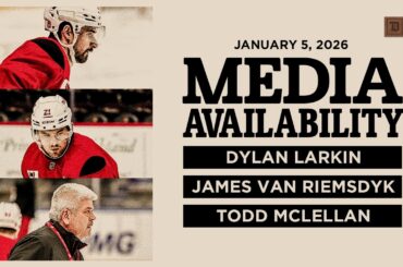 Dylan Larkin, James van Riemsdyk, Todd McLellan Morning Skate Media | Jan 5, 2026