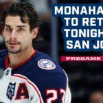 Sean Monahan Set to Return Tonight for the Blue Jackets in San Jose 💪 | Pregame Media