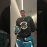 Learning the important lessons from Dad. 🧑‍🧒  #hockey #nhl #sharks