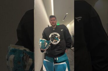 Learning the important lessons from Dad. 🧑‍🧒  #hockey #nhl #sharks