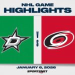 NHL Highlights | Stars vs. Hurricanes - January 6, 2025