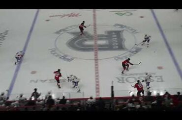 Brian Halonen of the Utica Comets scores vs. the Laval Rocket 1/2/26