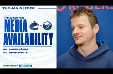David Kämpf & Adam Foote Pre-Game Media | Canucks at Sabres (Jan 6, 2026)