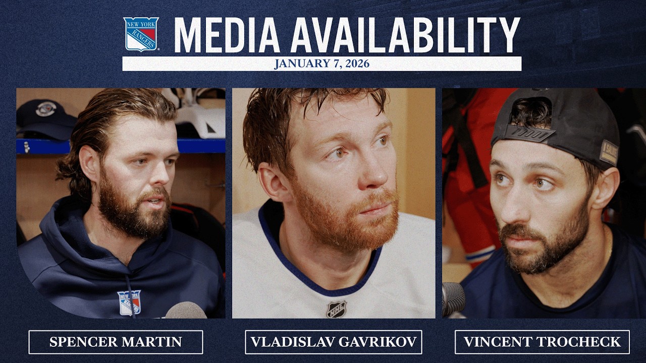 NYR Practice: Spencer Martin, Vladislav Gavrikov & Vincent Trocheck  | Jan. 7, 2026