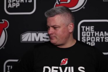 Devils meet with media day after a 9-0 loss to the Islanders