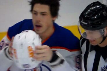 NHL Hockey fight - Neal Pionk(Jets) vs. Ryan Nugent-Hopkins(Oilers)