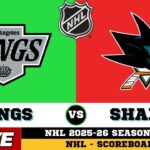 🔴LIVE : San Jose Sharks Vs Los Angeles Kings | NHL 2026 | NHL Live SCOREBOARD