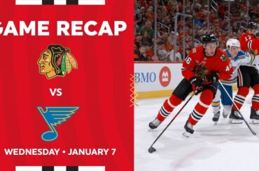 Blackhawks vs. Blues Game Highlights | 1.7.26