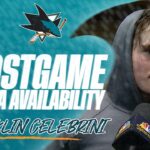 Postgame at LAK (1/7): Celebrini