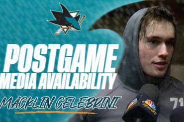 Postgame at LAK (1/7): Celebrini