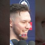 Crazy spot to find out about your NHL debut 😂 #GoJetsGo #DannyZhilkin