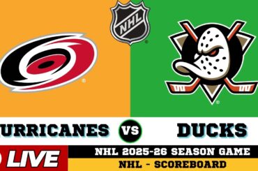 🔴LIVE : Anaheim Ducks Vs Carolina Hurricanes | NHL 2026 | NHL Live SCOREBOARD