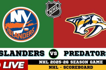 🔴LIVE : New York Islanders Vs Nashville Predators | NHL 2026 | NHL Live SCOREBOARD