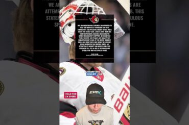 The Ottawa Senators Have Addressed the Disgusting False Rumors About Linus Ullmark