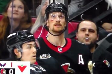 NHL Hockey fight - Drake Batherson(Senators) vs. Justin Sourdif(Capitals)