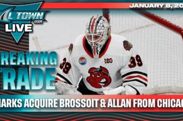BREAKING TRADE: Sharks Acquire Brossoit & Allan from Chicago - 1/8/2026 - Teal Town USA