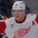 Red Wings' Lucas Raymond Capitalizes On Wild Deflection For Goal Vs. Canadiens