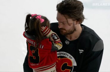 "He's always with me when I play" | The Gaudreaus visit Andersson and the Flames in Columbus