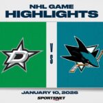NHL Highlights | Stars vs. Sharks - January 10, 2025