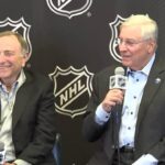 The Buffalo Sabres and NHL hold a news conference at KeyBank Center