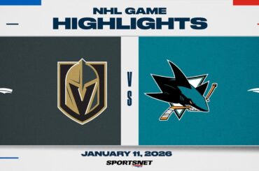 NHL Highlights | Golden Knights vs. Sharks - January 11, 2026