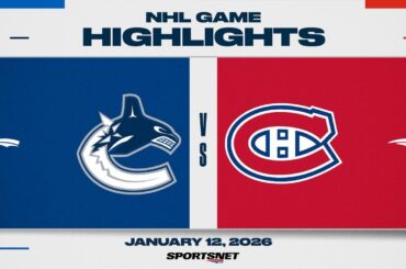 NHL Highlights | Canucks vs. Canadiens - January 12, 2025