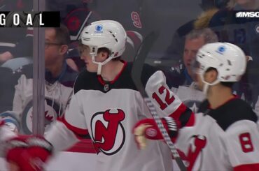 Cody Glass scores a goal against the Winnipeg Jets