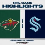 NHL Highlights | Wild vs. Kraken - January 8, 2026