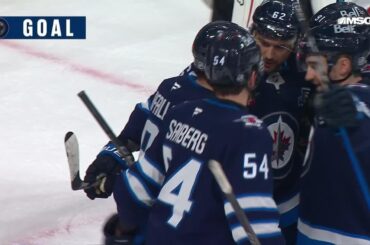 Alex Iafallo scores a goal against the New Jersey Devils