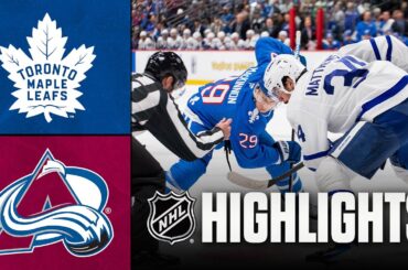 Maple Leafs vs. Avalanche | NHL Highlights | January 12, 2026