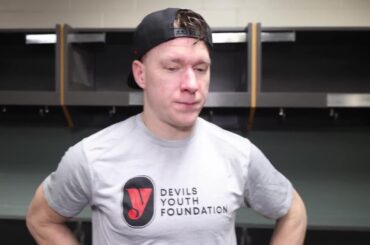Palat, Bratt, Hischier & Keefe after a 5-2 win in Minny