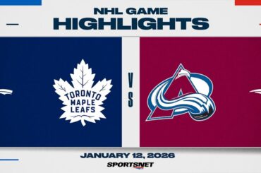 NHL Highlights | Maple Leafs vs. Avalanche - January 12, 2026